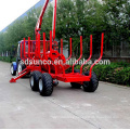 8 tons log trailers with crane